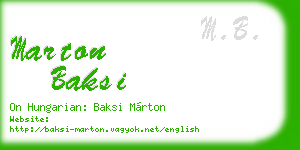 marton baksi business card