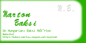 marton baksi business card